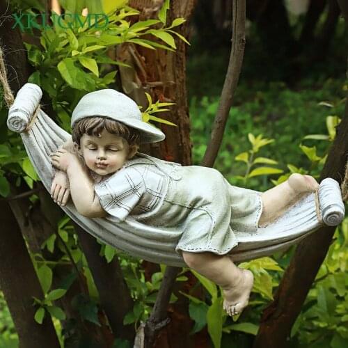 Creative European Resin Garden Decorat Cartoon Body Art Accessories Crafts Park Home Decoration Ornaments