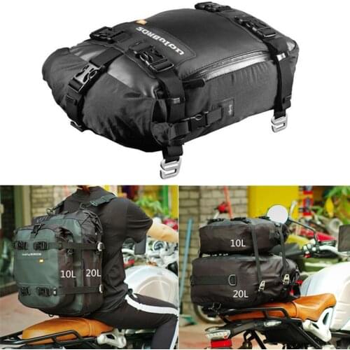 Waterproof Motorcycle Rear Seat Bag Moto Long-Distance Driving Journey Luggage Bag Motocross Backpack Saddle Bag 10L 20L 30L