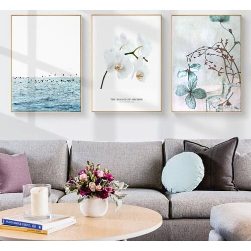 White orchid & magnolia flower vase, cinoiserie decoration, oriental print fabric, blue, white, willow, flower vase