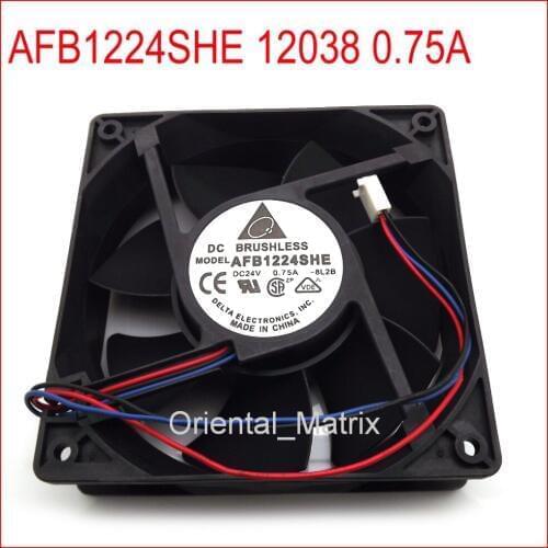 AFB1224SHE -8L2B 12038 120*120*38mm 24V 0.75A Cooler Cooling Inverter Fan 3Pin