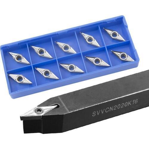SVVCN1616H11 SVVCN2020K11 External Turning Tool Holder VCGT Carbide Inserts SVVCN Lathe Cutting Machine Tools Set