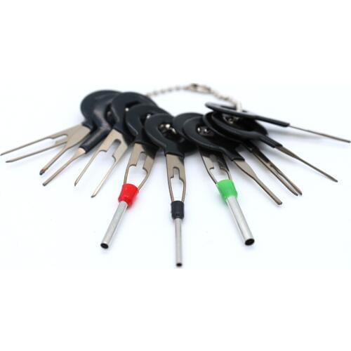 High quality 11Pcs/Set Terminal Removal Tools Car Electrical Wiring Crimp Connector Pin Extractor Kit Needle withdrawal device