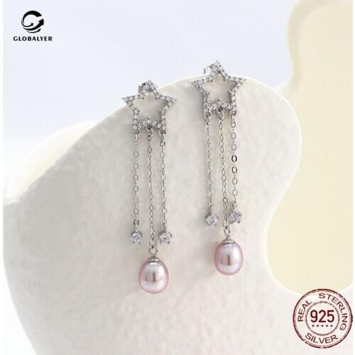 Korean chic style Retro Temperament Easy style Versatile gold S925 silver pearl Gold plated earrings Female jewelry 683