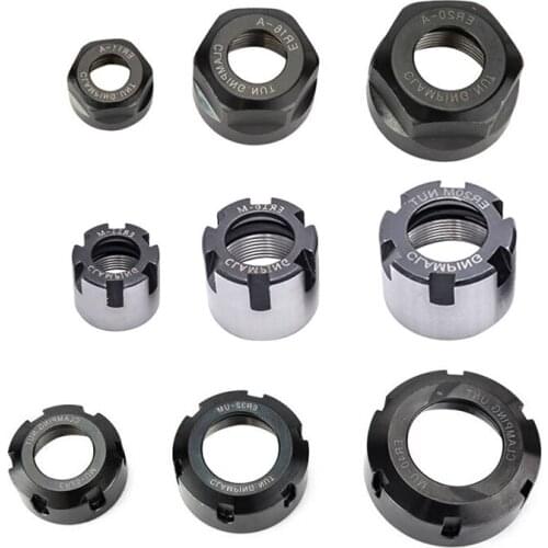 1pcs precision balanced collet nut ER8 ER11 ER16 ER20 ER25 ER32 NUT spring collect nut clamping CNC milling engraving machine
