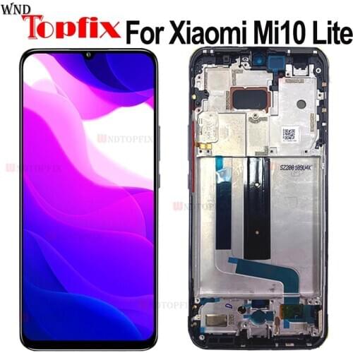 100% Tested For Xiaomi Mi 10 Lite LCD Display Touch Screen Assembly Replacement M2002J9G Lcd For Xiaomi Mi 10 Lite 5g Lcd