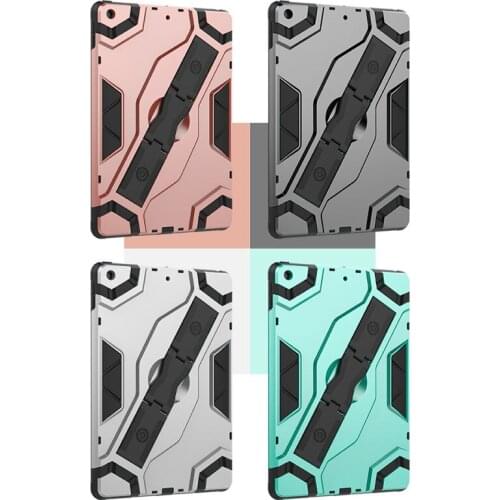 100pcs/lot Armor Hard Back Tablet Cover Case For iPad 9.7 inch 2017 2018 5 6 Air 2 PU+PC Heavy Duty Case