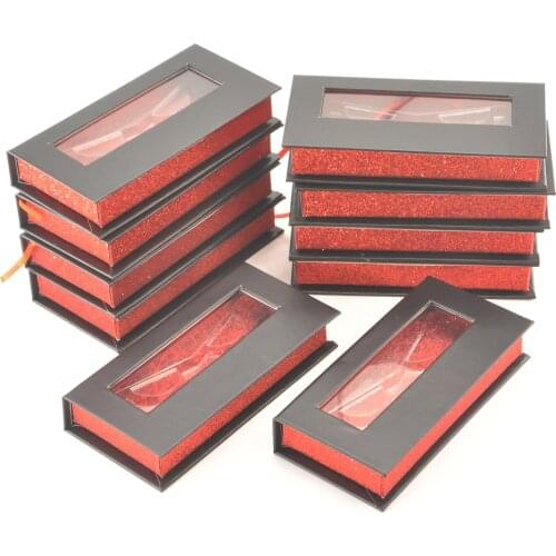 100/pack Wholesale False Eyelashes Box Package Eyelash Packaging Box Custom Logo Faux Cils 25mm Mink Lashes Makeup Cases Vendors