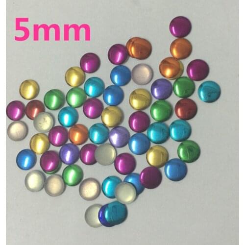 1440pcs/10gr 5mm Hotfix Studs Round hot fix nailhead Mixed Color panel pressing Punk Rock DIY Spikes Flatback For Transfer