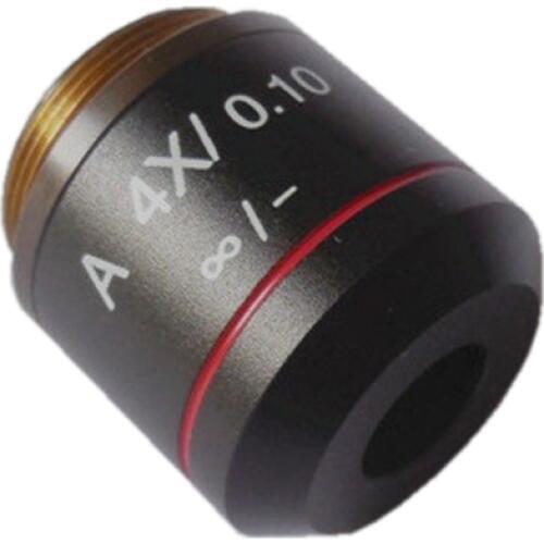 4X Biological Microscope Achromatic Infinity Objective Lens with 4/5" x 1/36" Connecting Threads for Olympus Microscope