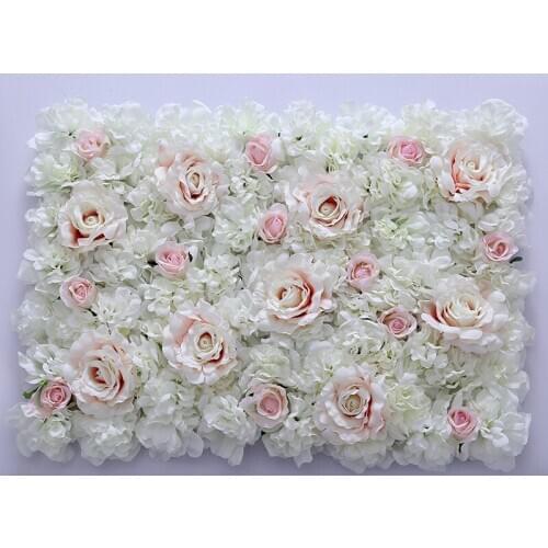40X60cm Artificial Silk Flower Wall Panel White Flowers Hydrangea Wedding Decoration Wedding Party Backdrop Decor 12pcs/lot