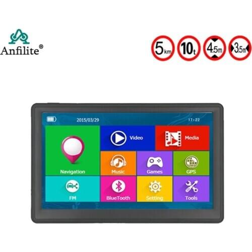 Anfilte 7 inch truck car DDR 256M 8GB navigator win CE 6.0 MTK 800*480 vehicle avin MSB2531 GPS Navigation with rear view camera