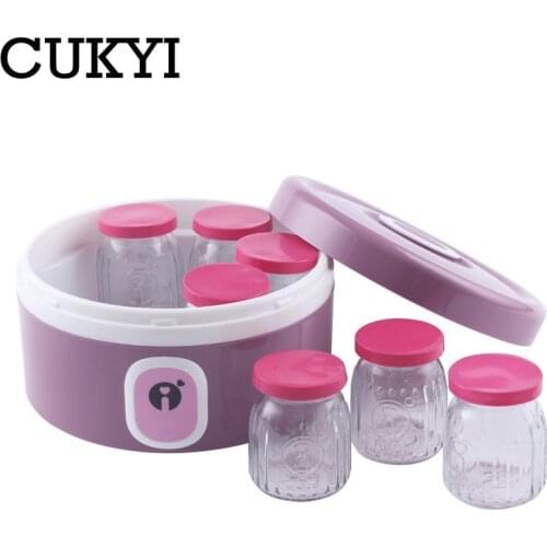 CUKYI automatic yogurt maker seven cups one time large capacity yourt DIY cup Not easy to leak portable Fast constant