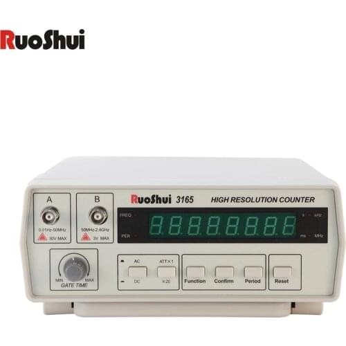 Frequency Counter Automatic Benchtop Digital 2.4GHz 8-Digit LED AC/DC Large Clear Screen High Accuracy Meter Desktop Amplifier