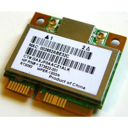 Wireless Adapter Card for Ralink RT3092 FOR HP COMPAQ 573622-001 WPER-120GN Mini PCI-E Wifi Card Half Height 802.11 B/G/N 300M