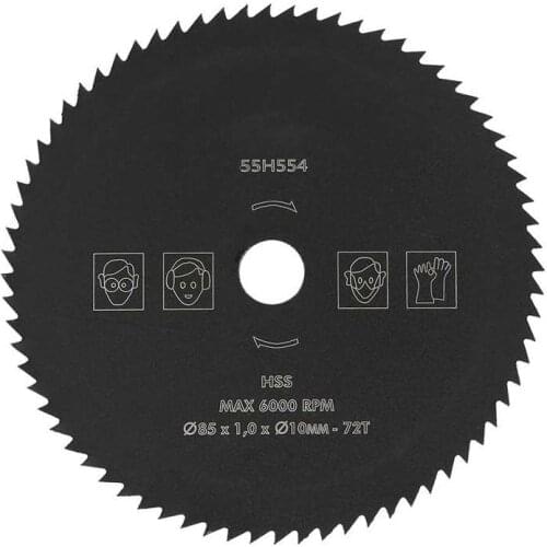 Metalworking Tools 85mm*10mm 72T HSS Circular Saw Blade Cutting Disc Wheel For Wood Metal Hand Tools