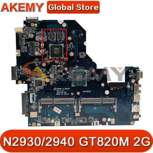 For Acer E5-511 E5-511G Laptop Motherboard A5WAM LA-B981P MB W/ N2930/2940 CPU GT820M 2G-GPU 100% Working NBMQX11005 NBMQW11004