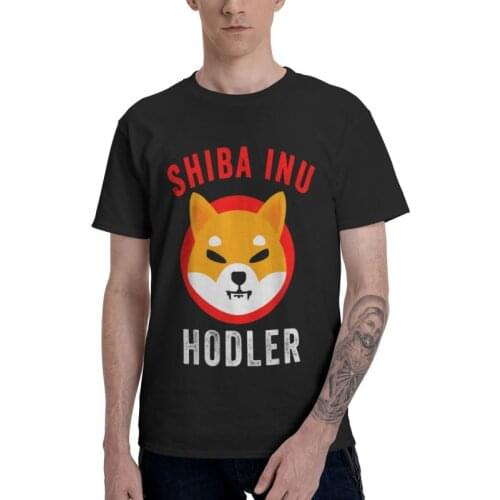 Shiba Inu Hodler Dogecoin Cryptocurrency T-shirt Men Fashion T Shirt Short Sleeve Funny Cartoon Tshirt Cotton Tee Tops Clothes