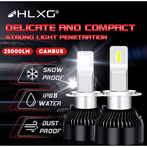 HLXG CSP bulb lamp 12V h7 led 3570 led 25000LM h4 LED luces canbus headlight car Light 9012 9005 9006 HB3 HB4 H1 H8 H9 H11 6500K