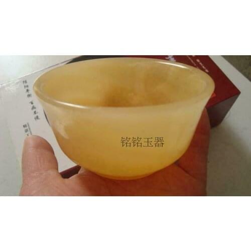 Chinese handmade jade carving Natural jades Hand-carved jade bowls