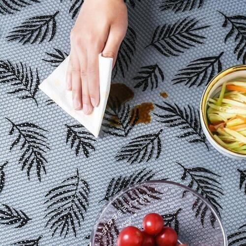 121.5*45cm Drawer Mat Oil-proof Moisture Kitchen Table Shelf Liner Mats Cabinets Pad Paper Non Slip Waterproof Cupboard Placemat