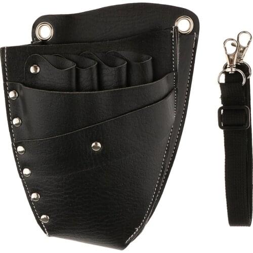Leather Scissors Bag Pouch Tools Holster with Adjustable Belt for Pet