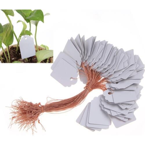 100Pcs/lot Waterproof Plastic Plants Labels Signs Flower Hanging Tags Nursery Pot Markers for Garden Decoration Tools
