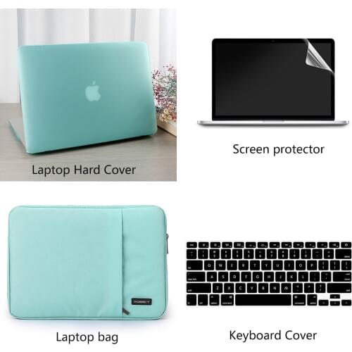 4in1 Matte Hard case sleeve keyboard cover LCD For Macbook Pro Air Retina Touch Bar 11 12 13 15 16"inch Notebook Bag A2159 A1932