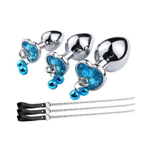 Metal Butt Plug Bell Anal Sex Toy Traction Chain BDSM Anal Plugs Jewelry Design Training Set Sex Toys Unisex Masturbation