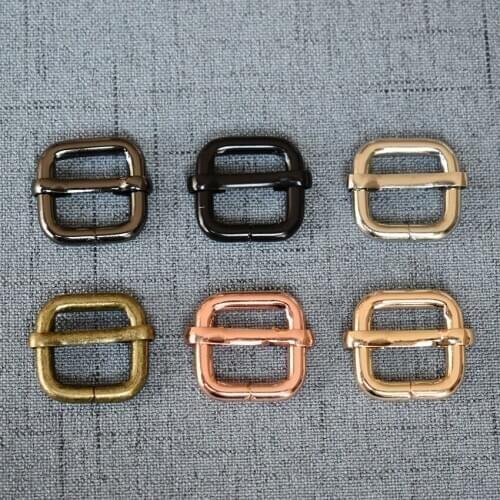 10 Pcs/Lot 15mm Metal Adjust Tri-glide Pin Buckle Slider For Leather Handbag Backpack Luggage Bag Dog Collar DIY Accessories