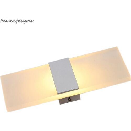 Mini 3w/6w/9w/12W Led Acrylic Wall Lamp AC85-265V 14/22/29/40CM Long warm white Bedding Room, Living Room, Indoor wall lamp