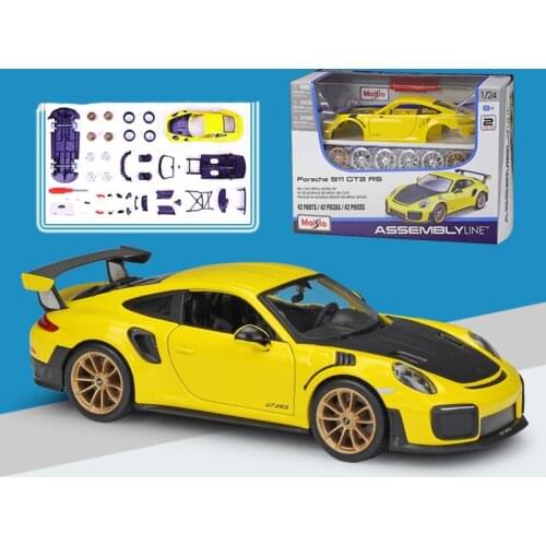 1:24 2018 Porsche 911 GT2 RS Sports Car Simulation Alloy Car Assembly Model Car Collection Gift Toy