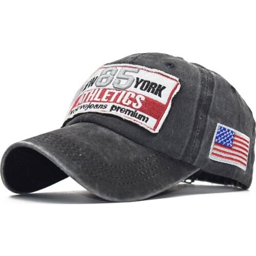 2021 New Cotton Letter Baseball Cap Retro Outdoor Sports Caps Women Bone Gorras Curved Fitted Washed Vintage Dad Hats for Men