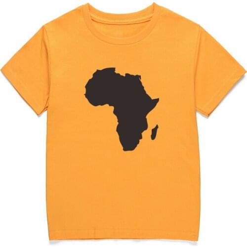 ONSEME Africa Map Graphic Kids T Shirt Boys Girls Casual Cotton Tee Tops KA-388