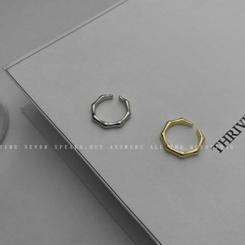 Opening Women Ring Minimalist Rings Lady Initial Joint Wedding Fashion Jewellery Stainless Steel Vintage Gold Color Pierscionki