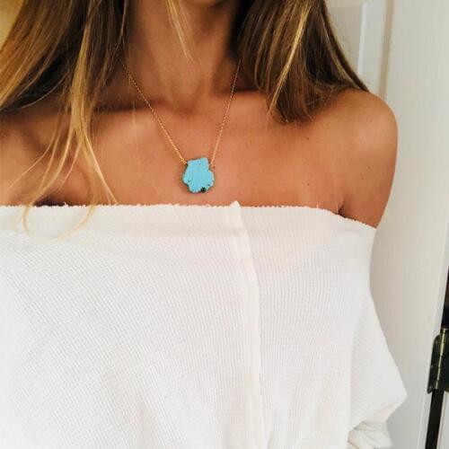 HebeDeer Choker Necklace Chain Women Necklaces Jewelry Lovers Blue Pendant Silver Color Trendy Trendy Girls Kpop Collares