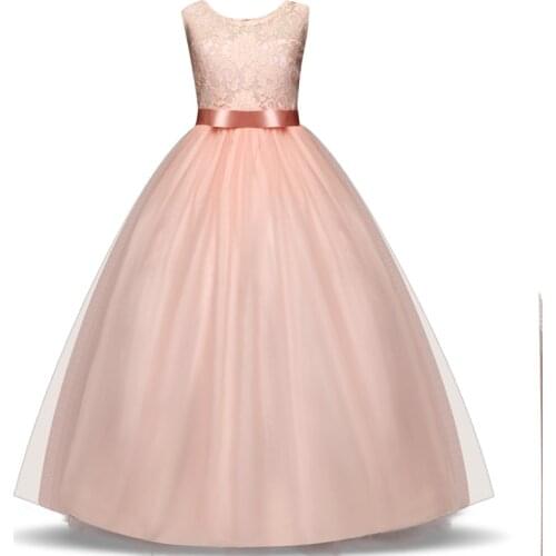 Girls Princess Dress for Girls Clotheing Lace Wedding Party Dresses Elegant Teenagers Dress Girl Bridesmaid Children Clothing