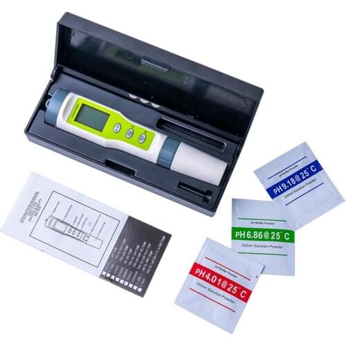 3 In 1 Professional Pen Type PH/EC/TEMP Meter Portable PH Water Quality Tester for Aquarium Acidimeter Water PH Acidity Meter