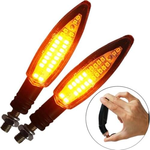 Relay Flowing Flashing 24LED Blinker Turn Signal Light 2PCS Motorcycle E24 Built