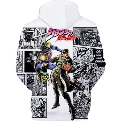 Cosplay Anime JoJos Bizarre Adventure Polyster Hoodie Sweatshir Popular 3D Hoodies Men Women Basics Autumn Loose Hoodies