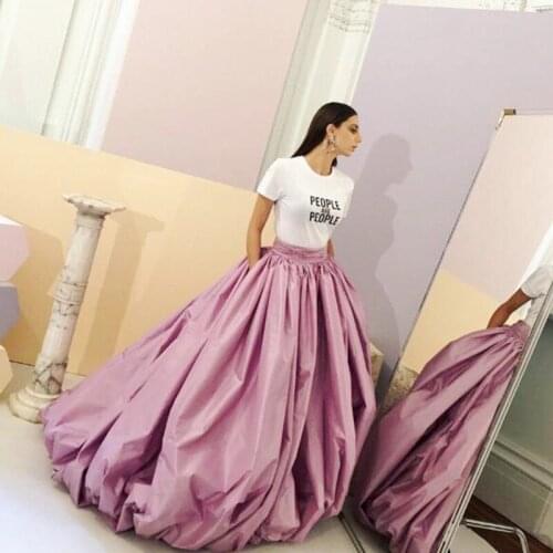 Women Formal юбка с высокой талией Satin Skirt With Pockets Pleats High Waist Women Formal mujer faldas Party jupe femme