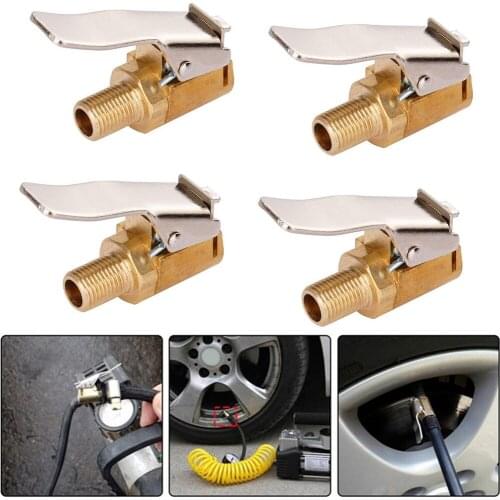 4Pcs Auto Air Pump Chuck Clip Car Truck Tyre Tire Inflator Valve Connector Car 8mm Clamp Tire Repair Tools Car Accessories
