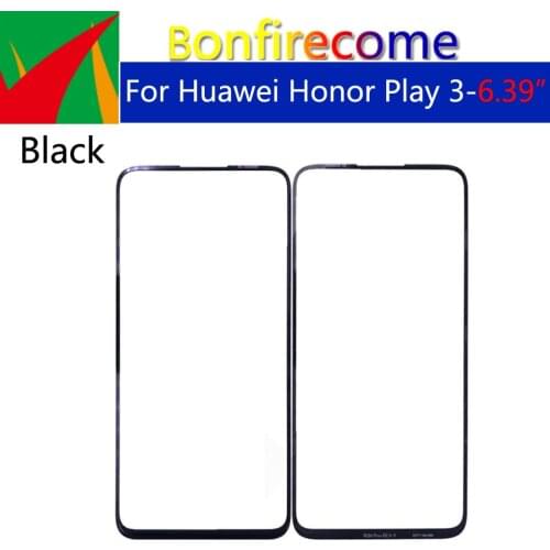 10Pcs\lot For Huawei Honor Play 3 Touch Screen Glass Outer Lens LCD Touchscreen Glass Replacement 6.39"