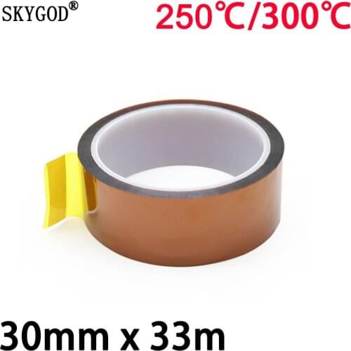 30mm x 33m Polyimide Adhesive Tape BGA PCB 3D Printing Board Protection High Temperature Heat Resistant Electronic Insulation