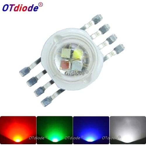 5PCS 45MIL RGBW LED Diode 8pins High Power LED Chip 4W-12W Colorful four core sources DIY for LED Stage lighting beads