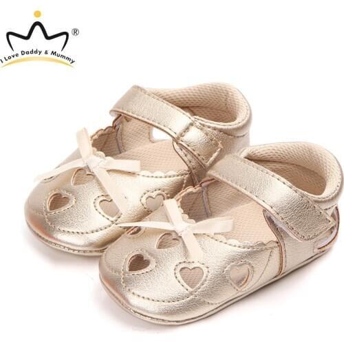 2021 Summer New Baby Girl Sandals Soft Cotton Hollow-out Cute Bows Newborn Shoes Non-slip Toddler Infant First Walkers