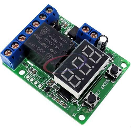 DC 12V LED Digital Relay Switch Control Board Module Relay Module Voltage Protection Detection Charging Discharge Monitor Test