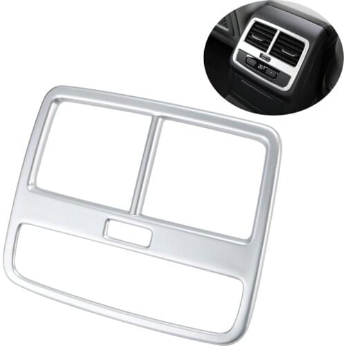 For Audi A4 A5 B9 F5 2016-2019 1 Pcs Rear Air Conditioning Vent Outlet Frame ABS Chrome Trim Strip Decorate Cover Accessories