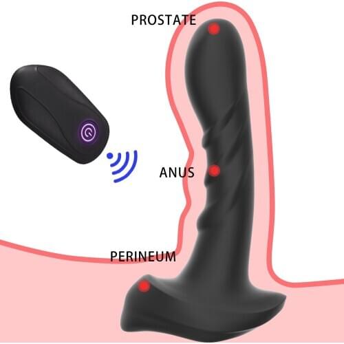Dildo Vibrator 10 Speeds Vibrating Anal Plug Remote Control G-spot Vibrator Sex Toys Prostate Massager Adult Toys For Women Men
