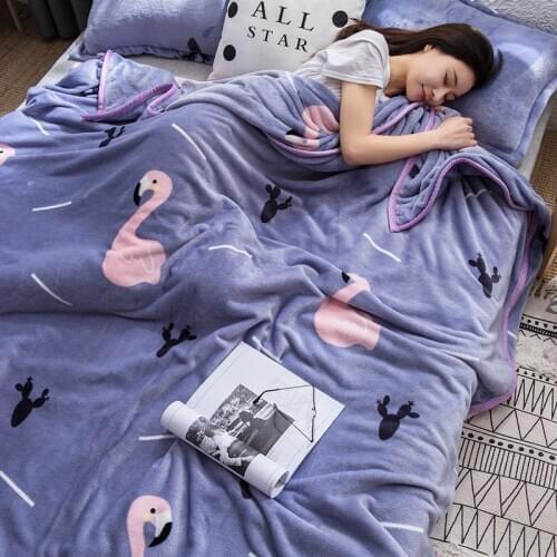 Flannel Bed Sheet Cartoon 1PCS Mod Bed Sheets Soft For King/Queen Size Single Home 1.5M/1.8M Bed Winter Bedding Cover Flat Sheet