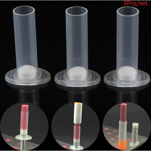 HOT 3Pcs/Set Lipstick Mould Easy Canned Plastic Mold Diy Lip Balm Tools Makeup Tools Accessories